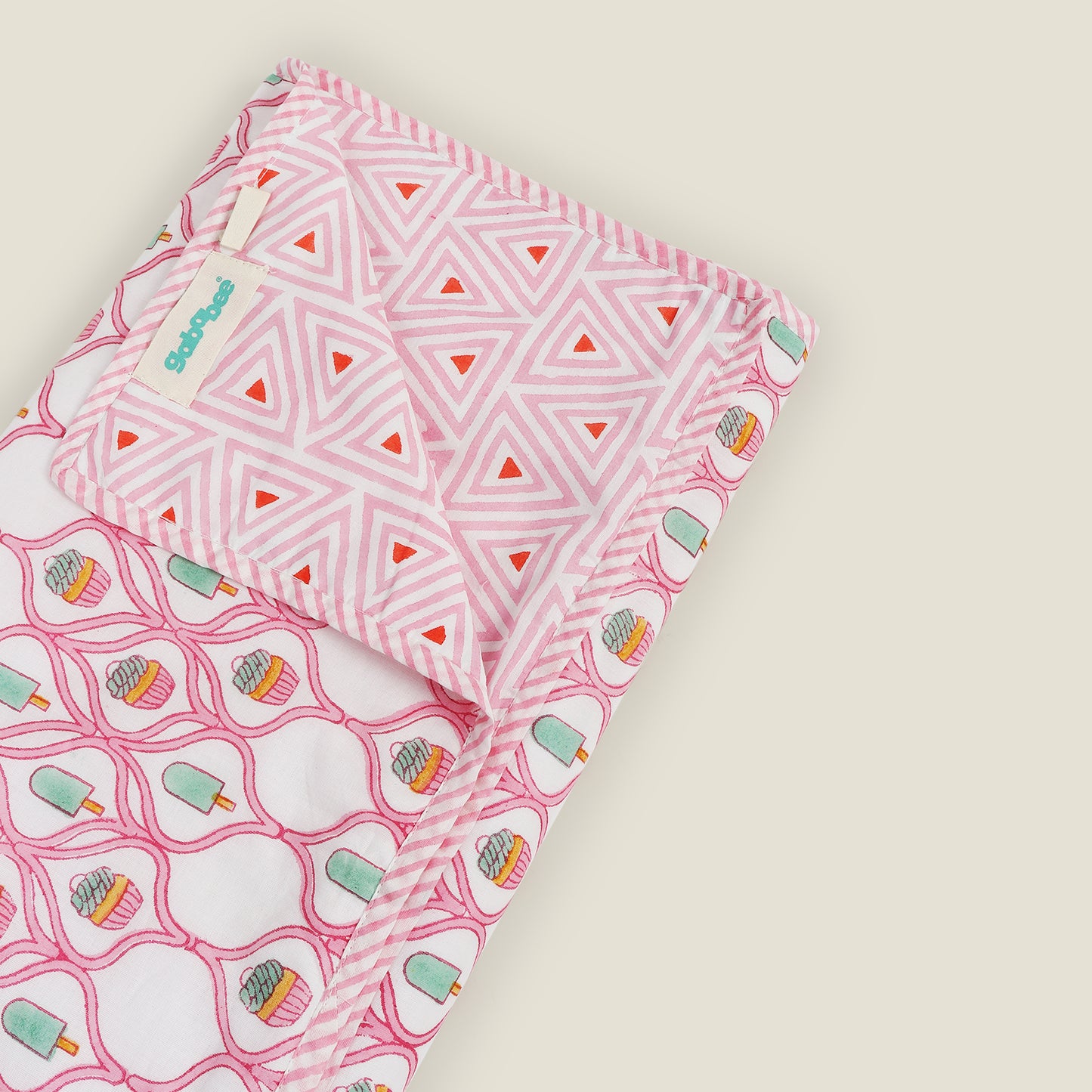 Light Pink Cupcake Popsicle Dohar Blanket