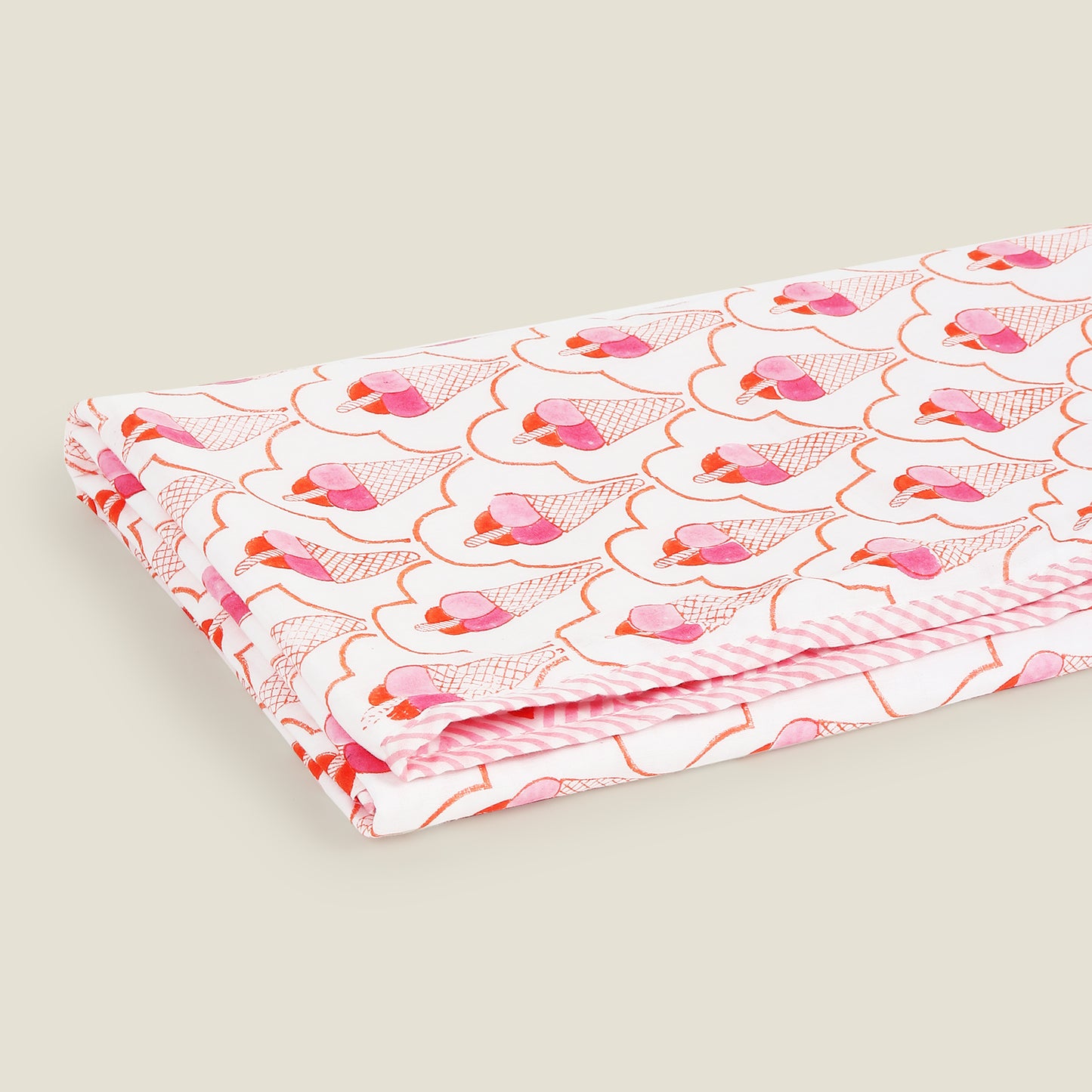 KimKim The Ice Cream - Pink Orange Dohar Blanket