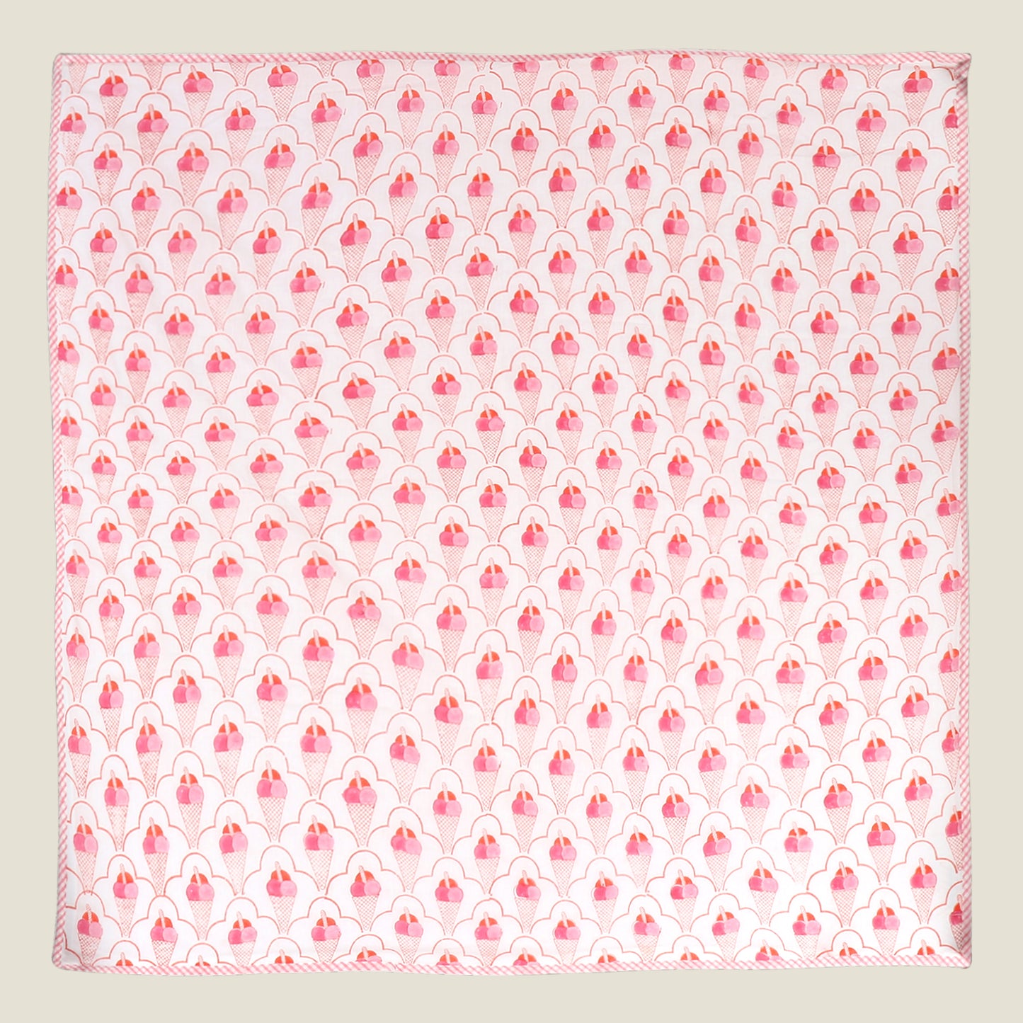 KimKim The Ice Cream - Pink Orange Dohar Blanket